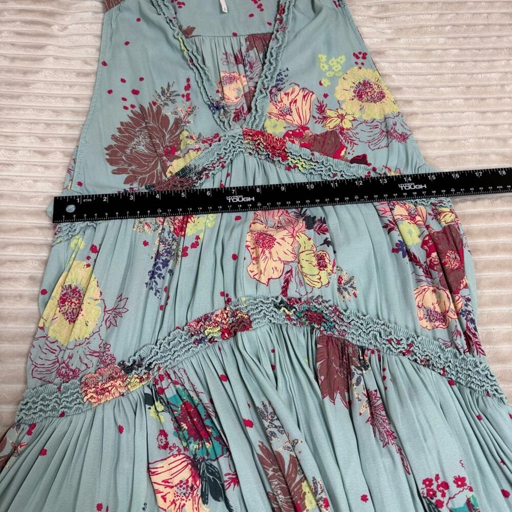 Free People Purple Haze Light Blue Floral Printed Sleeveless Tunic S - Picture 5 of 10